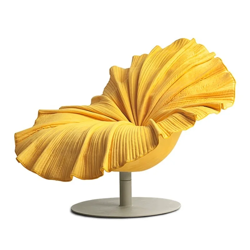 

Nordic Creative FRP Petal Chair Single Art Living Room Rotating Flower Sofa Chair Leisure Chair