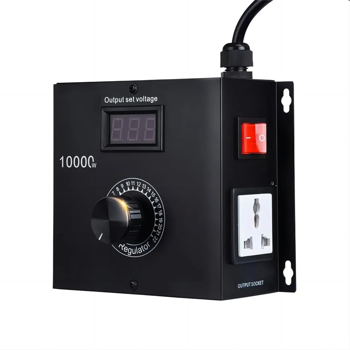 10000W AC Variable Speed Controller 120V-220V 15A, Fan Speed Controlle Motor Speed Controller for Electric Motor EU Plug