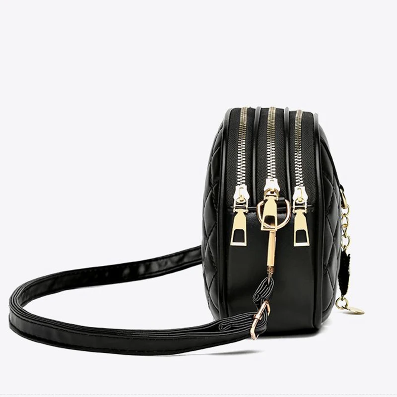Einzel-Schulter-Umhängetaschen für Damen und Herren, einfache und vielseitige dreilagige Handtaschen mit Rautenmuster, Schuhtaschen für Damen – Detail 4
