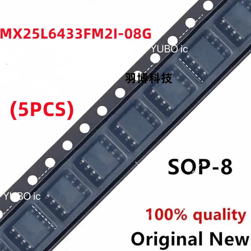 (5piece)100% New MX25L6433FM2I-08G 25L6433FM2I-08G MX25L6433F M2I-08G 25L6433F M2I-08G sop-8 Chipset