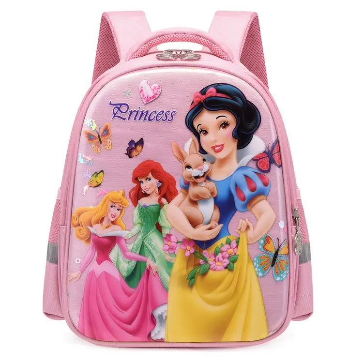 Disney Snow White New Girls Backpack Cartoon Cute Girls School Bag Large Capacity Lightweight Waterproof Children\'s Backpack