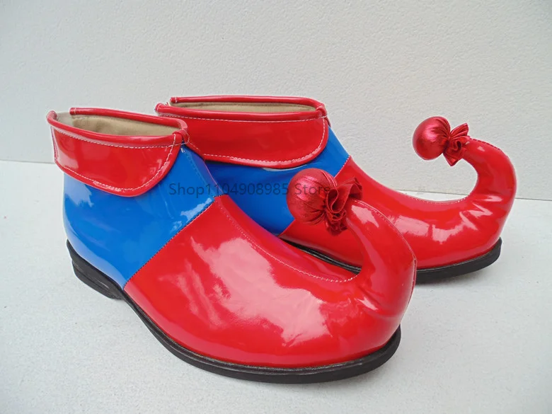 

Карнавальные полосатые туфли клоуна для взрослых и детей, обувь клоуна, обувь для ролевых игр на Хэллоуин, цирковые костюмы для выступлений, аксессуары для вечеринок