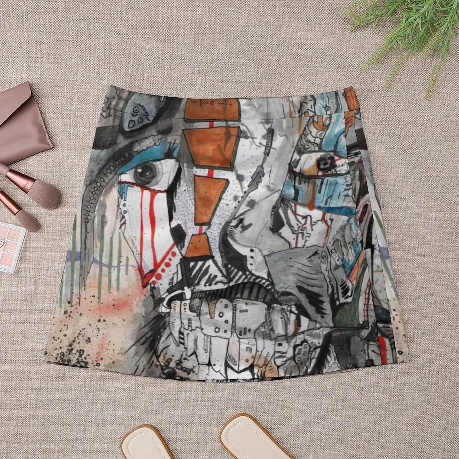 Servator Abstract Painting Mini Skirt skirts for women clothing women summer 2025 luxury women skirts clothes Mini Skirt