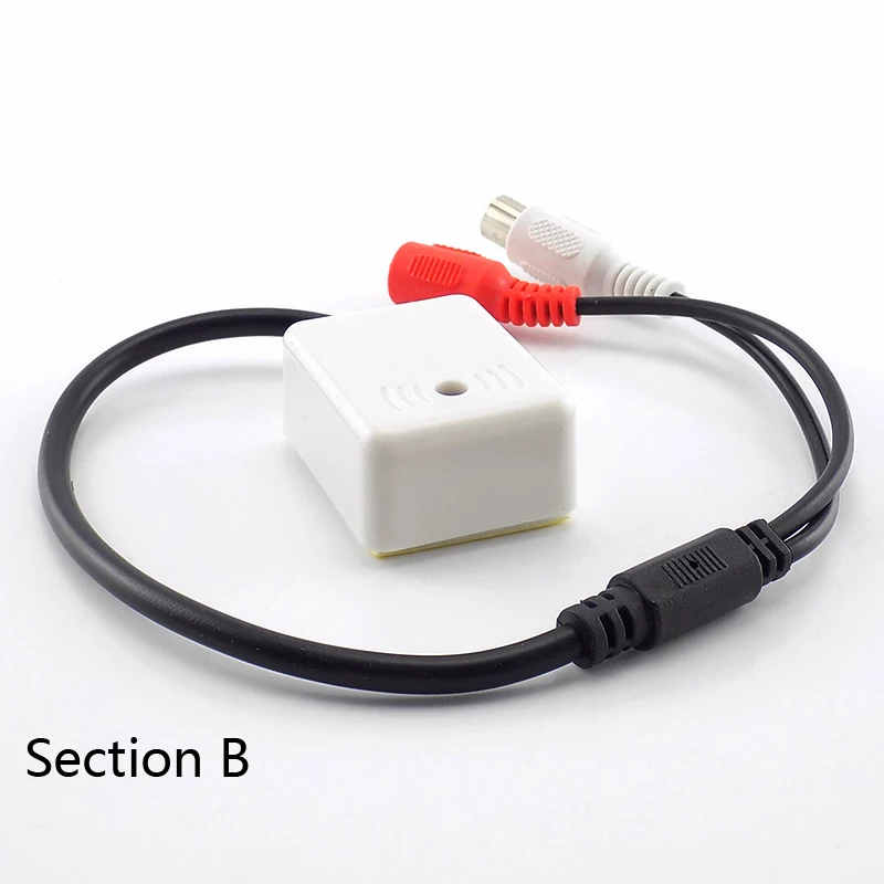 Audio überwachung Pickup Sicherheits ausrüstung RCA Adapter Kuppel Typ Kollektor kleiner Rekorder Mikrofon Sound Head Line Typ