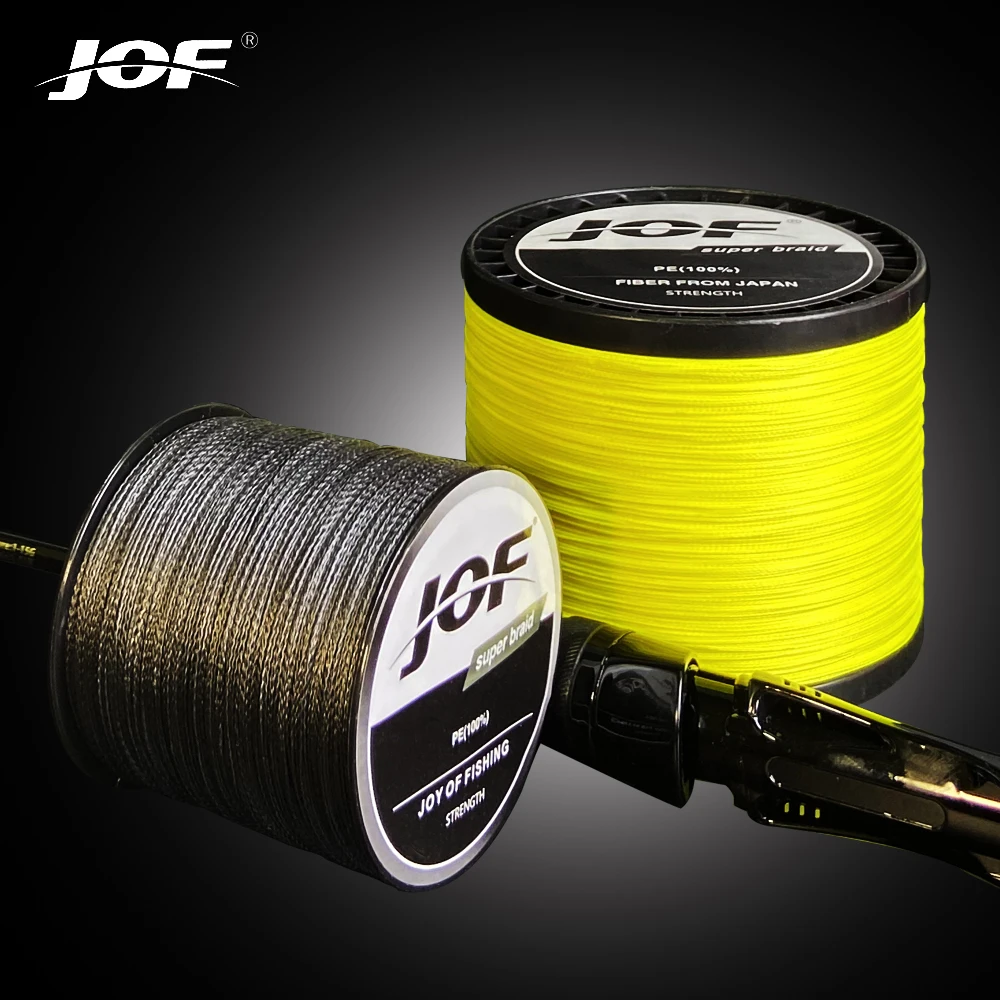 JOF 300-1000M Braided Fishing Line X4 Flying Carp Long Distance Throwing 0.1~0.5MM Sea/Boat Rod Outdoor Fishing Gear Accessories