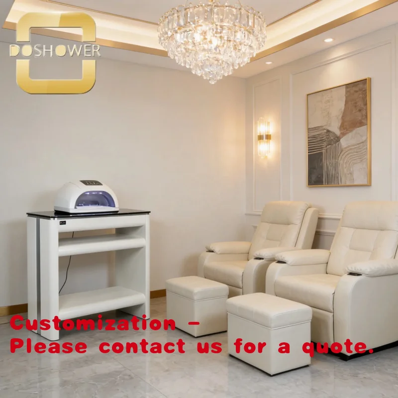 

Мобильный маникюрный стол Customized Dryer Table на колесиках, комплект из стола и стульев для маникюра, прочная рабочая станция для нейл-арта.