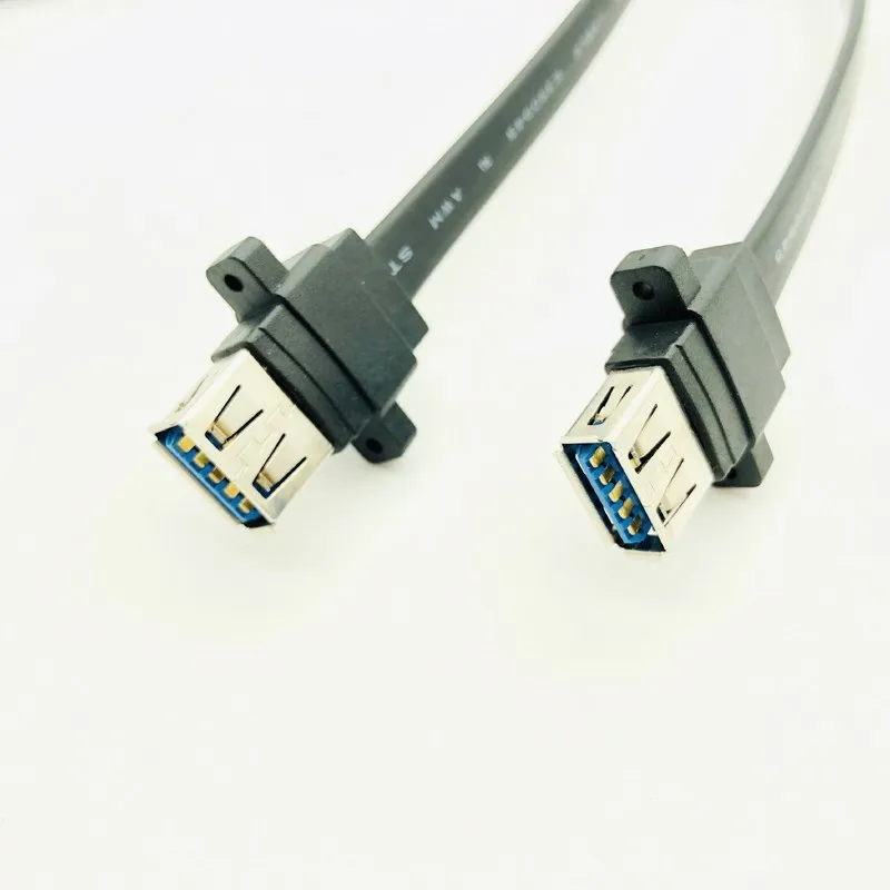 H1111Z Connettore USB 3.0 Montaggio a pannello Doppia porta USB 3.0 Vite femmina Montaggio a pannello sulla scheda madre Cavo piatto con