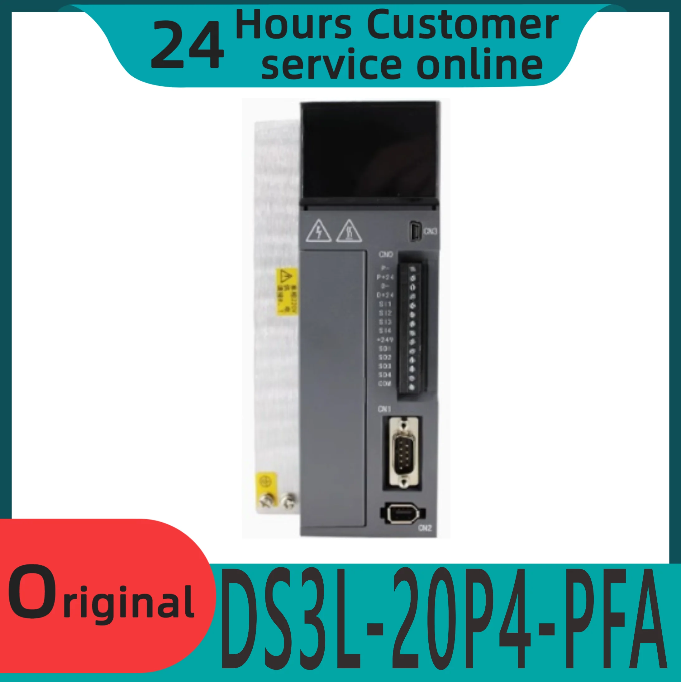 

Brand new original servo DS3L-20P4-PFA+60ST-M01330B-20P4 with wire 400W 1.27N