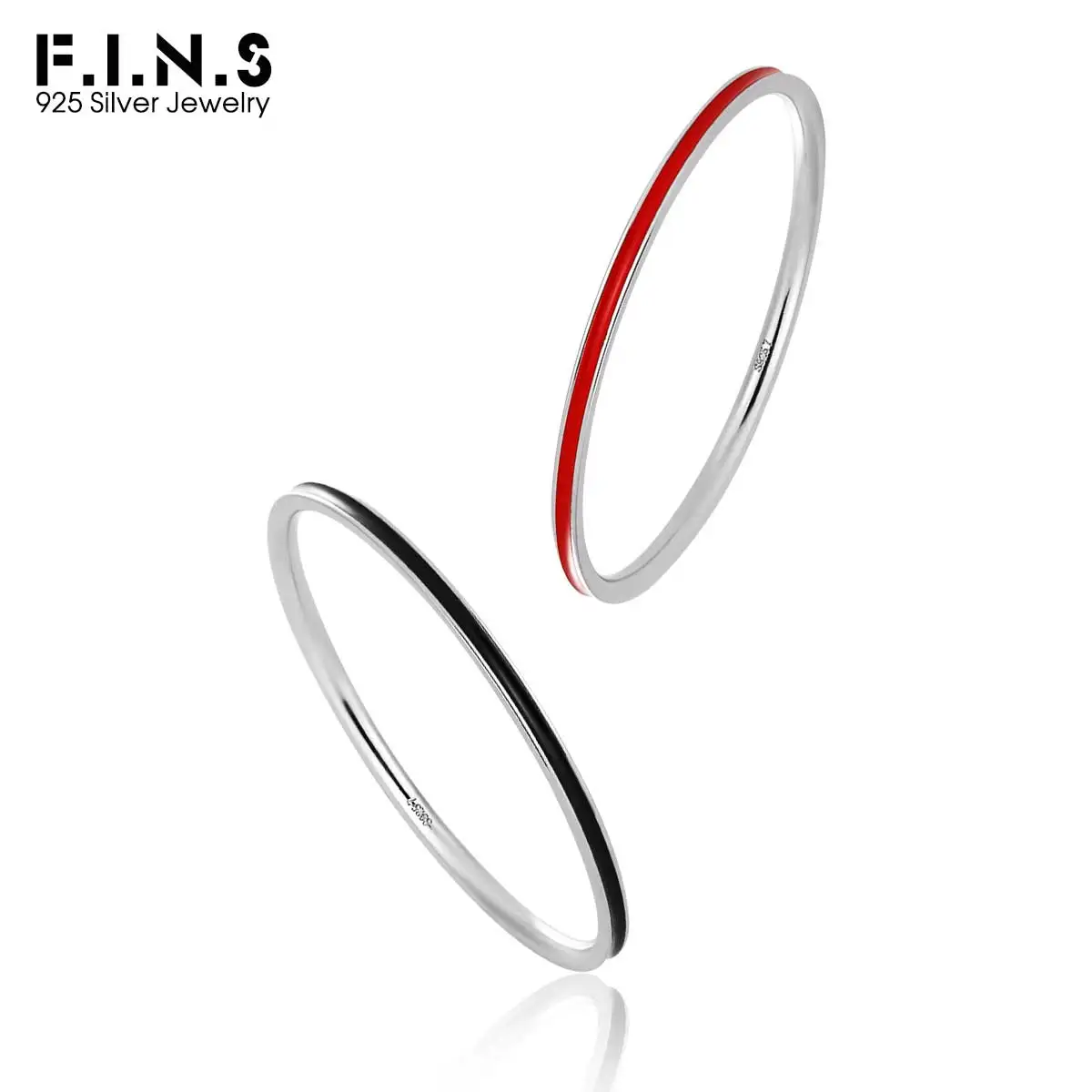 F.I.N.S Original S925 Sterling Silver Slim Circle Ring Women Minimalist Drip Glue Stackable Line Finger Engagement Fine Jewelry