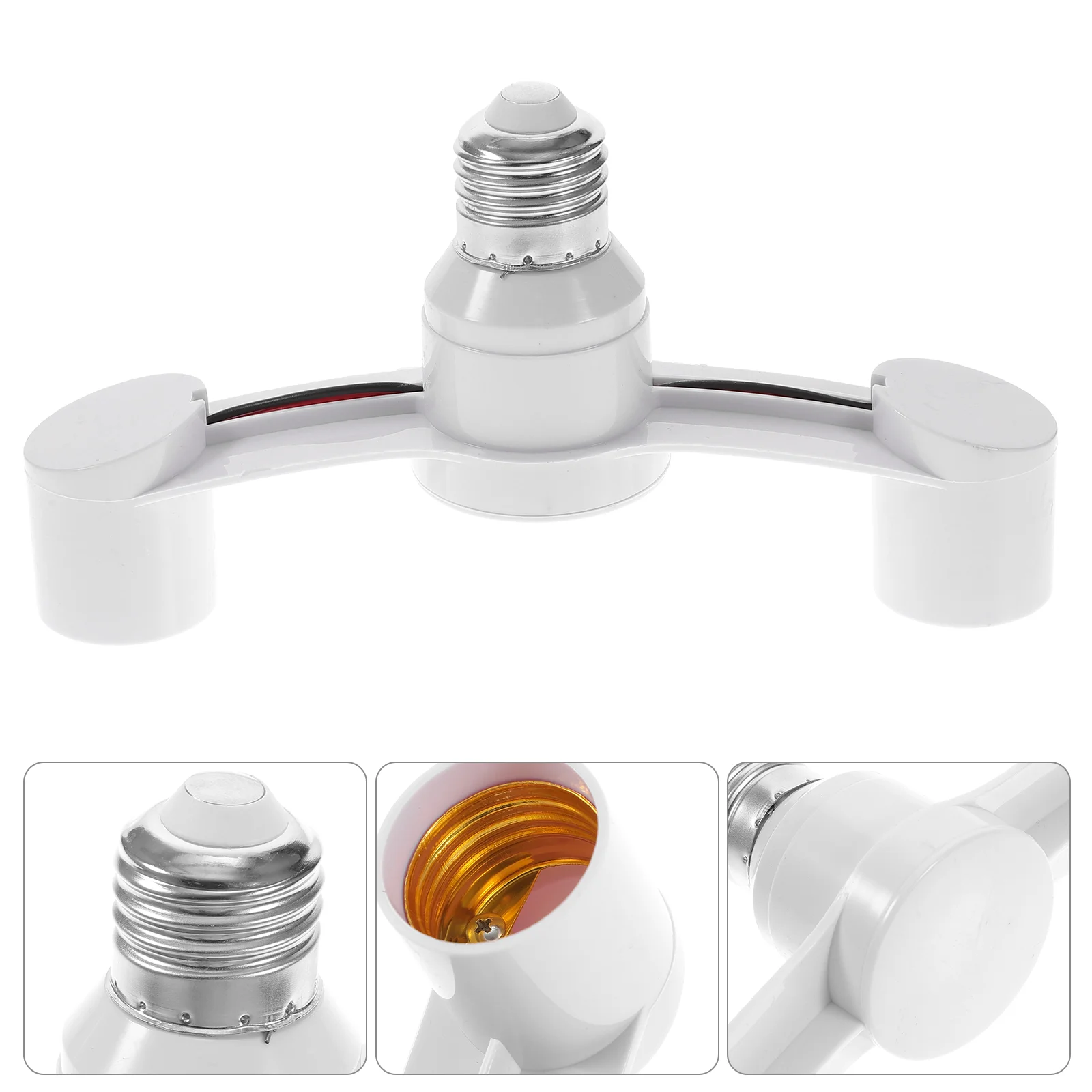 Convert Lamp Bulb Adapter Socket LED Bulbs Converter Light Splitter E26 Sockets Branch E27 Screw Socket 1/2 Lamp Base