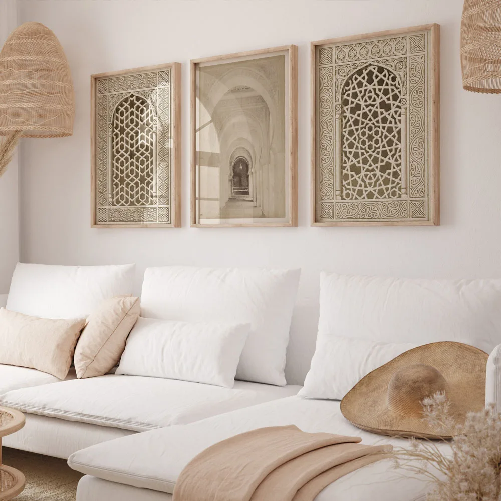 Islamic Mosque Architecture Muslim Wall Art Canvas Print Painting Wall Art Bedroom Study Studio Living Room Home Decoration