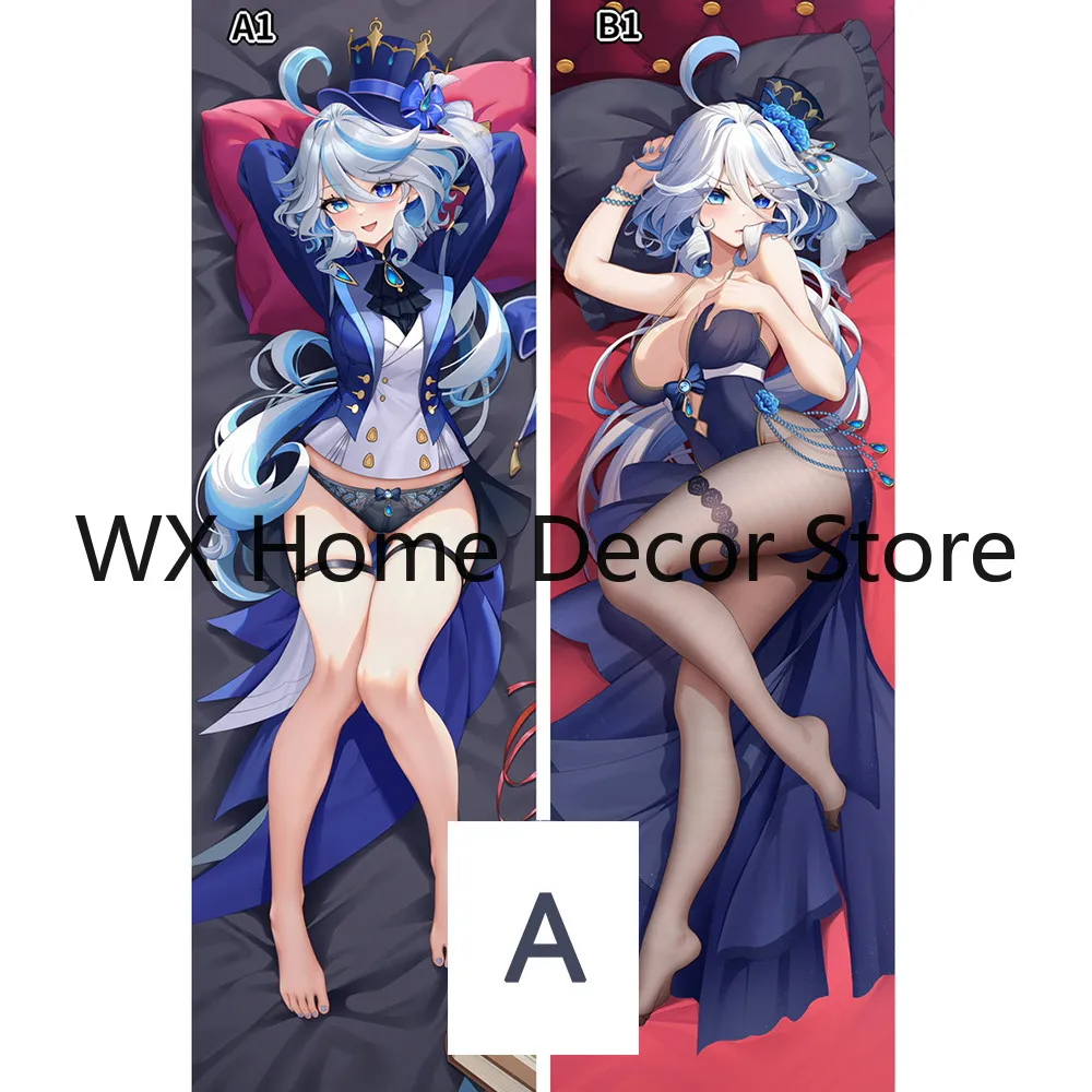 

New Style Genshin Impact Focalors Dakimakura 2WAY Hugging Body Pillow Case Anime Game Pillow Cushion Cover Xmas Gifts