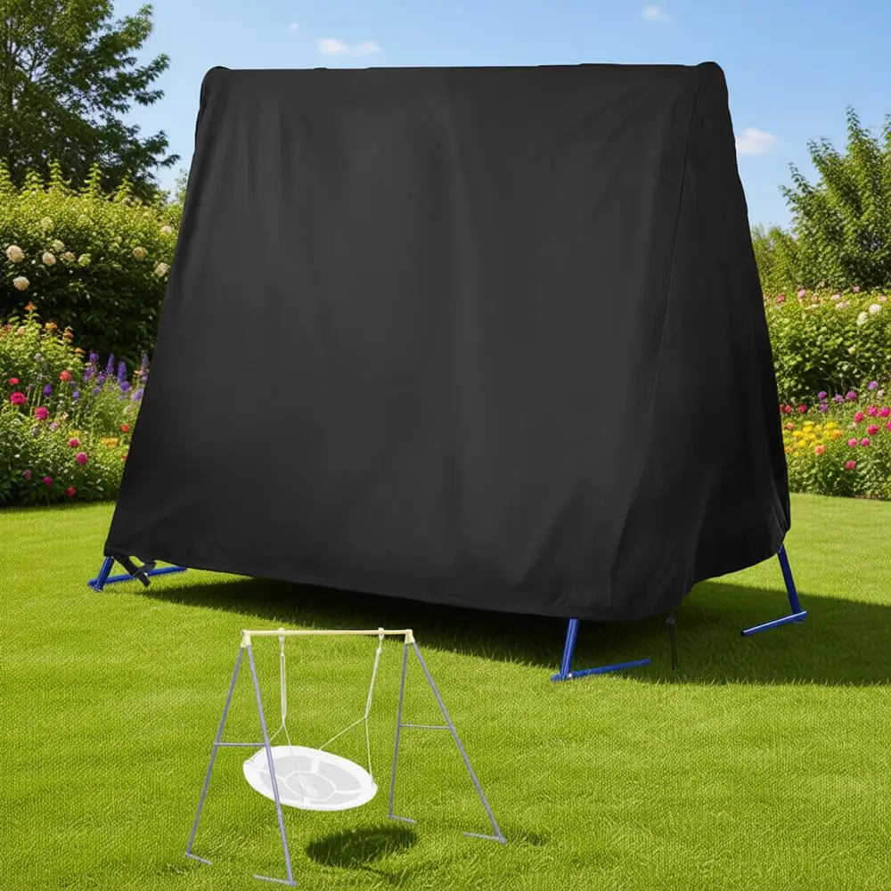 

Прочный водонепроницаемый чехол для уличных качелей, подходит для качелей размером 84 дюйма (длина) x 63 дюйма (ширина) x 70 дюймов (высота) и качелей-глайдеров для веранды.