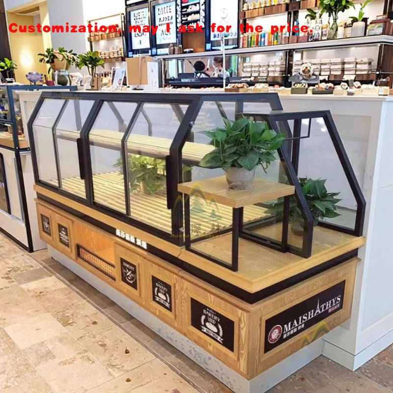 

custom.Custom Designed Refrigerated Cake & Bread Display Cabinet Bakery Shop Furniture Showcase Shop