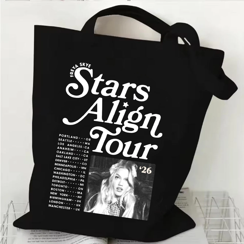 

Сумка-шоппер Freya Skye Stars Align Tour 2026, холщовая сумка для покупок, дорожная повседневная сумка