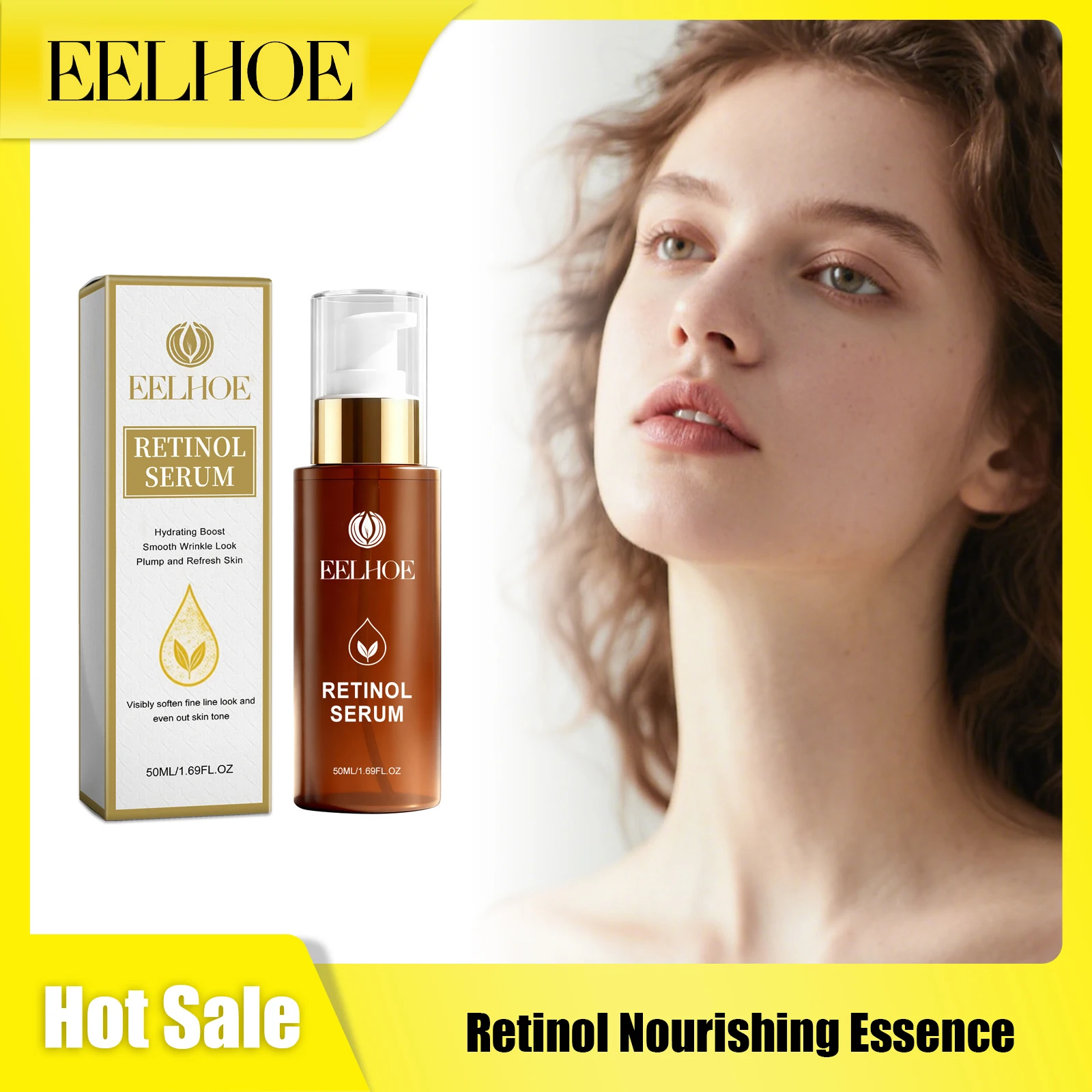 

EELHOE Retinol Facial Moisturize Essence Hydration Reduce Fine Lines Enhance Elasticity Firm Shrink Pores Facial Nourish Essence