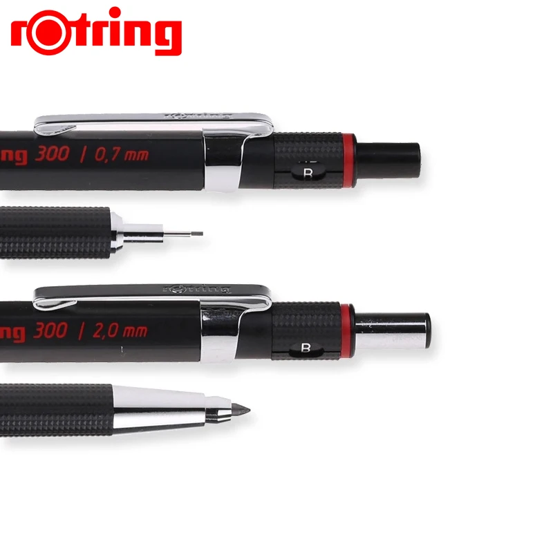 Imagem -03 - Rotring 300-lápis de Tecnologia Mecânica Acessível Leve Preto Barril com Caneta de Embreagem 05 mm 07 mm 20 mm