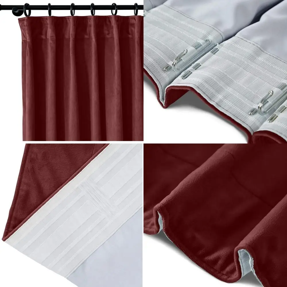 Thermal Insulated Blackout Pleated Curtains for Bedrooms, 200 Wide, Room Darkening Curtains for Optimal Privacy and Comfort