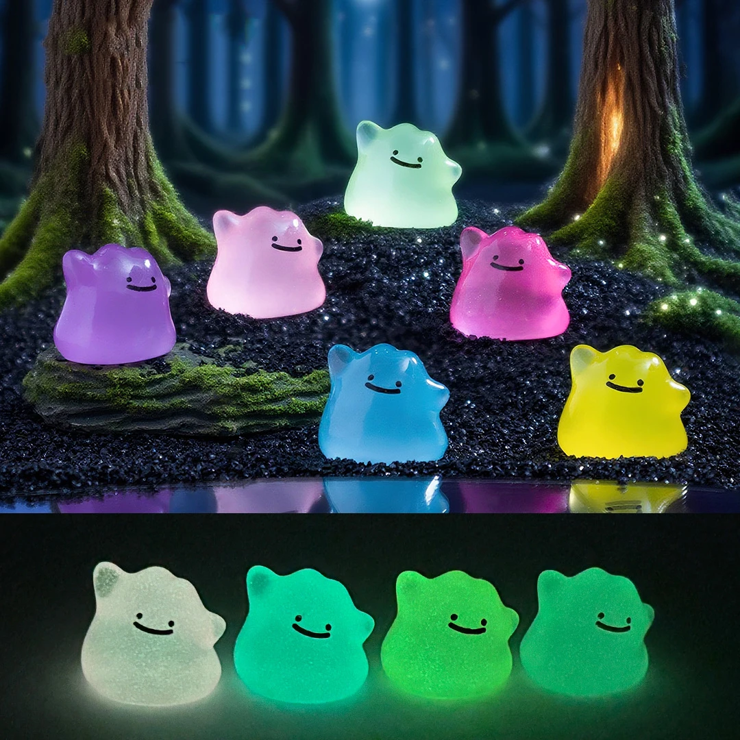 6 pièces/ensemble Figurines d'anime Pocket Monsters Kawaii Ditto en déguisement, se transforme à volonté, 1,5 cm, PVC, modèle de poupée Pokemon pour adultes, jouet cadeau