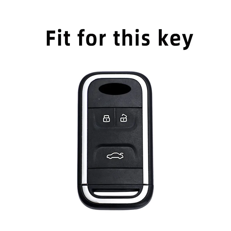 Zinc Alloy Leather Car Remote Key Cover Case Holder Shell For Chery Tiggo 4 7 Arrizo 5 3 Tiggo 8 Protector Keychain Accessories