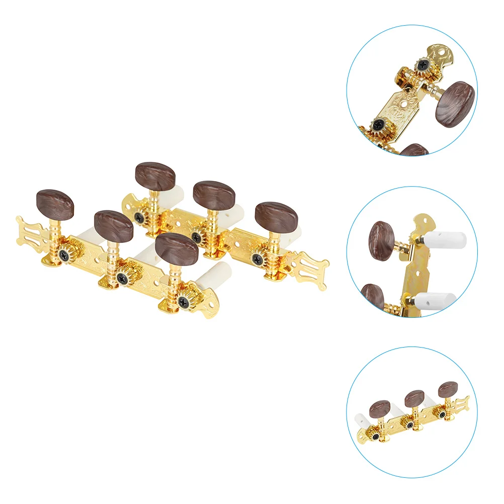 2 Pcs Agate Classical Guitar Tuners Electric Acoustic Chain Abs Tuning Machines