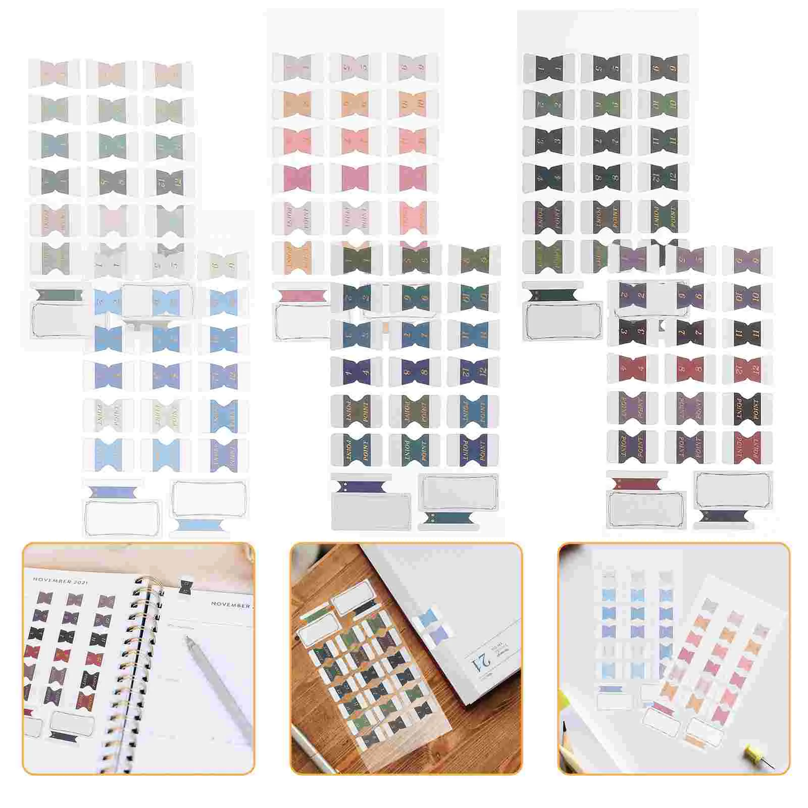 

6 Sheets Monthly Index Post Labels Book Sticky Tabs Planner Stickers for Notebooks Calendar