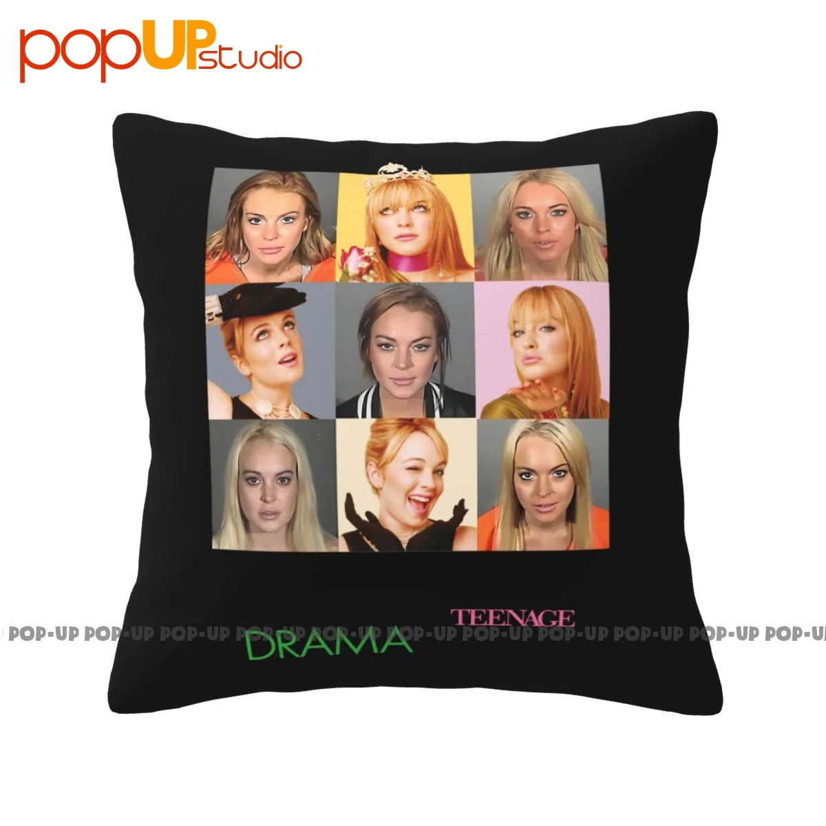 Terse Lindsay Lohan Mugshot 2000S Aesthetic Trashy Girl Iconic Mean Girls Pillowcase Throw Pillow Cover Customized