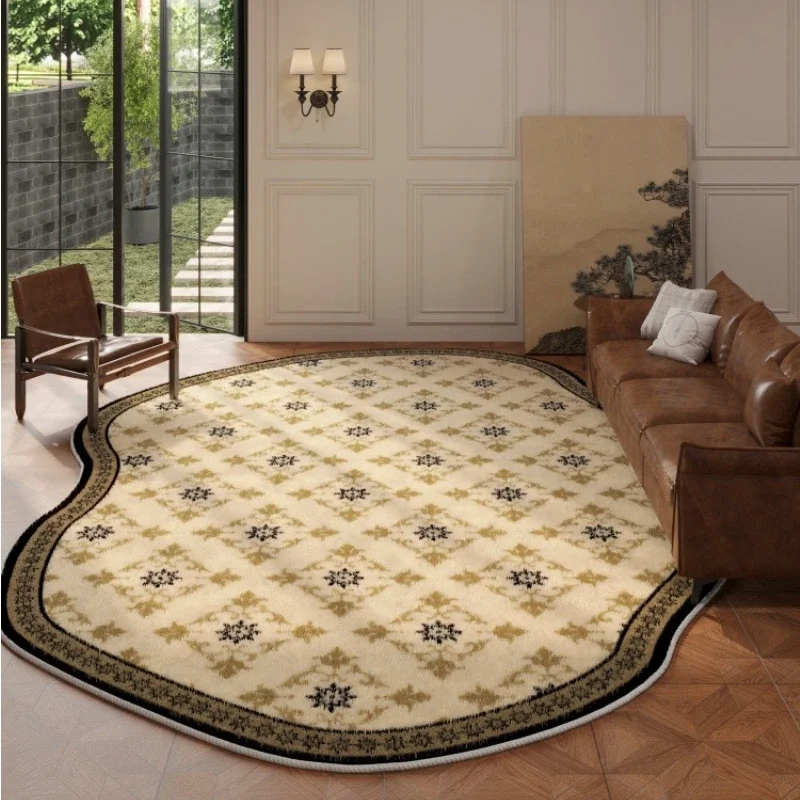 Carpet for Living Room Retro Floral Fluffy Soft Bedroom Bedside Rug Special-shaped Large Area Soft Cloakroom Mat Alfombra 양탄자