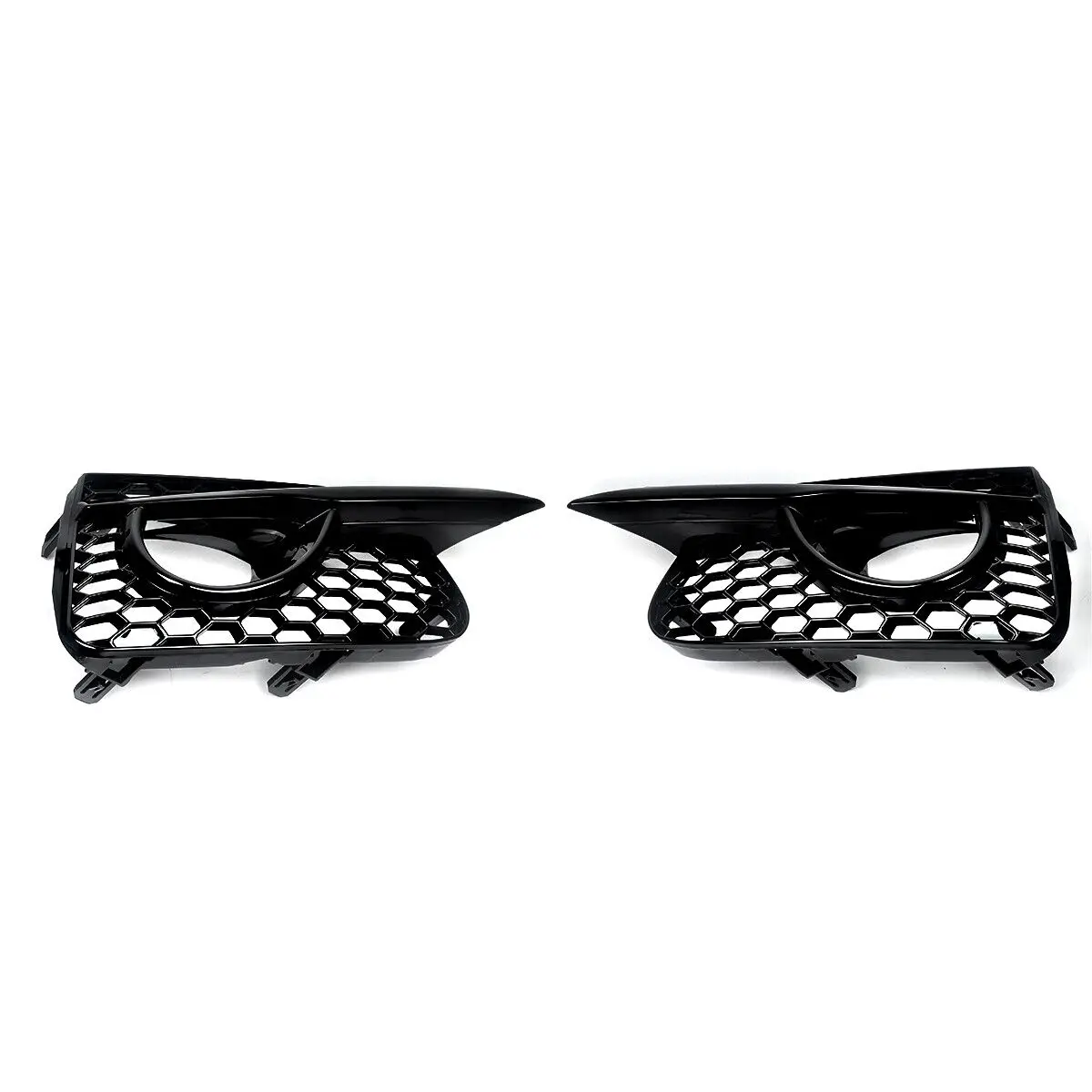 For 2014-2017 Infiniti Q50 Fog Light Grille Covers Honeycomb Style Gloss Black