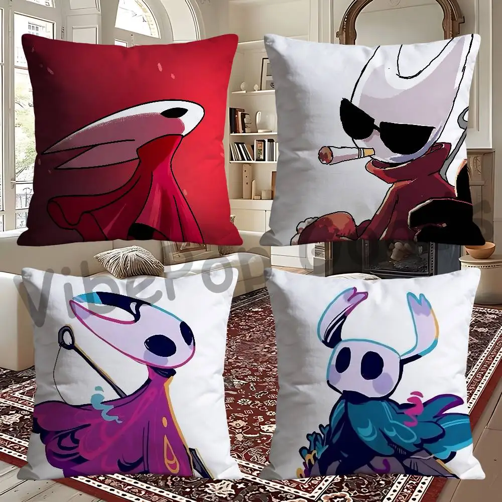H-Hollow Knight S-Silksong Hornet 30x30 65x65 40x40 45x45 50x50 cm Fade Resistant Throw Pillow Cover Pet Friendly Patio Decor