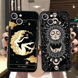 Witches Moon Tarot Mystery Totem Phone Case for iPhone 15 14 13 12 11 Pro Max Mini 7 8 Plus SE X XS XR Cover Shockproof Fundas