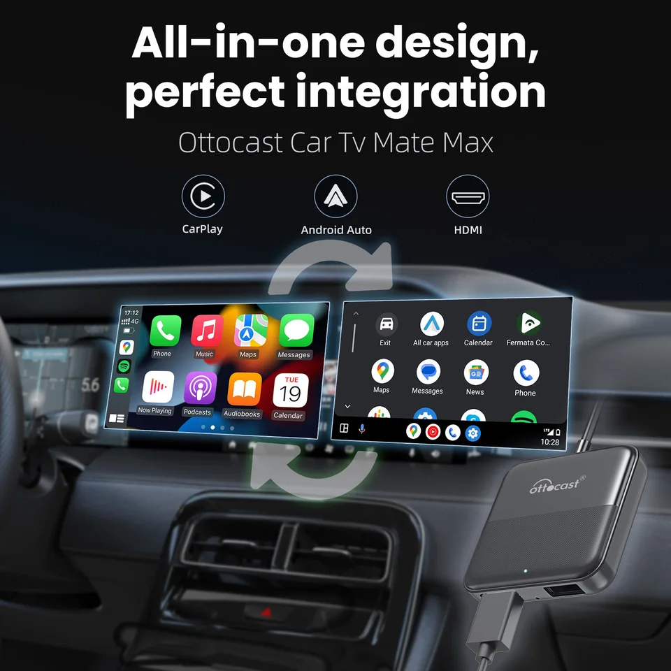 Ottocast Express Car Tv Mate Max Wirelss Carplay Android Adapter