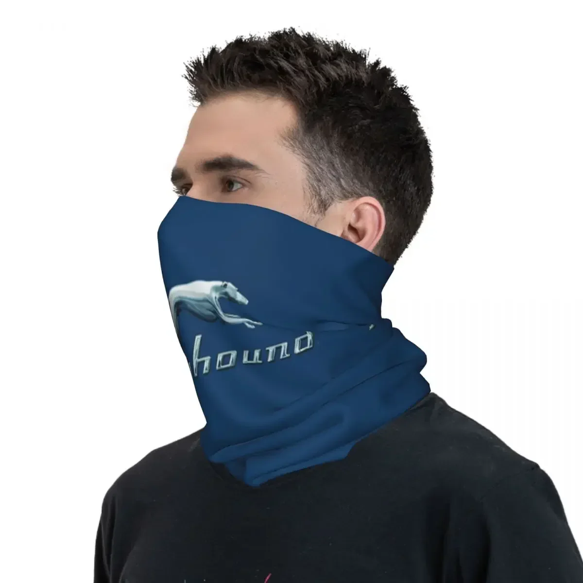 Greyhound Blue Bus Logo Bandana scaldacollo stampato sciarpa magica copricapo caldo Running Unisex adulto antivento