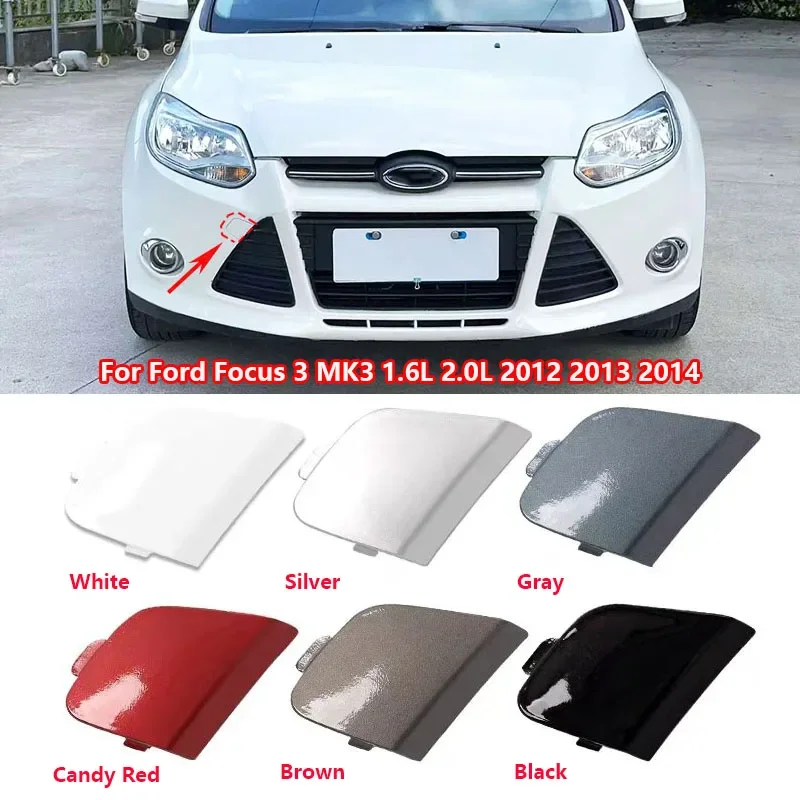 

Car Front Bumper Tow Hook Cover Cap Trailer Hauling Eye Cover Lid For Ford Focus 3 MK3 1.6L 2.0L 2012 2013 2014 BM511-7A989-A B