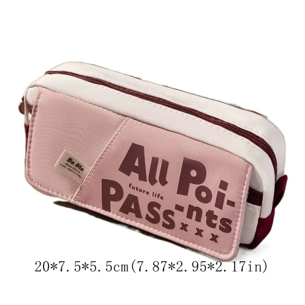 سعة كبيرة كاندي حقيبة أقلام رصاص ملونة الرجعية الكتابة على الجدران الدوبامين القرطاسية حقيبة التخزين لمسة ناعمة مقلمة محمولة