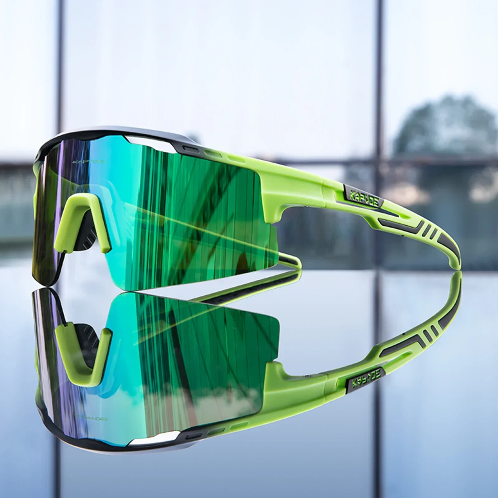 Kapvoe Photochrome Radfahren Gläser MTB Reiten Skating Sonnenbrille UV400 Polarisierte Angeln Schutzbrillen Mann Frau Fahrrad Brillen