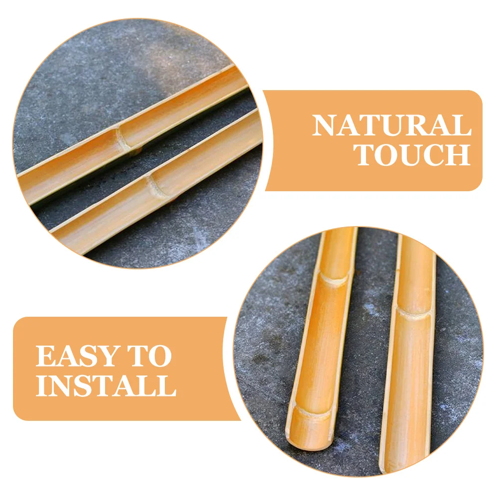 2Pcs Sustainable Bamboo Water Channel Fountain for Garden Decor Outdoor Water Feature Fish Tank Eco- Solution