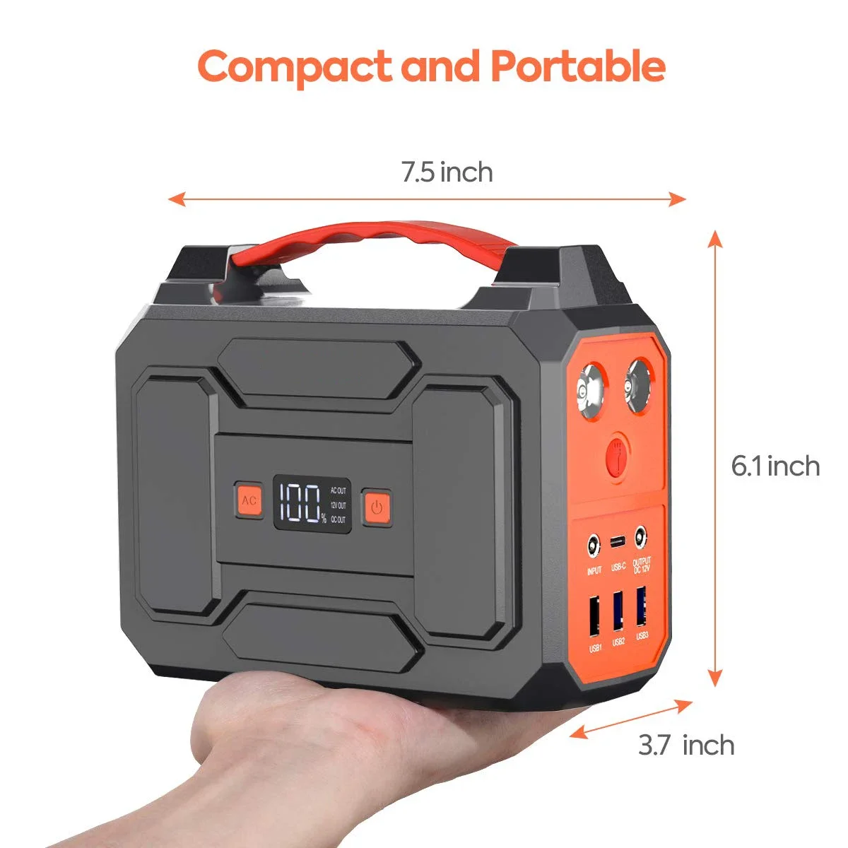 FOR Portable Power Station 100W Power Supply Solar Outdoor Generator With Ac Output Type C As Outdoor Survival Tool