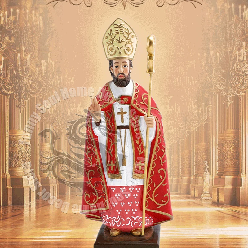 

23cm Cardinal Archbishop Statue Retro Cardinal Model Home Office Room Desk Decoration Accessories Religious Festivals Gifts