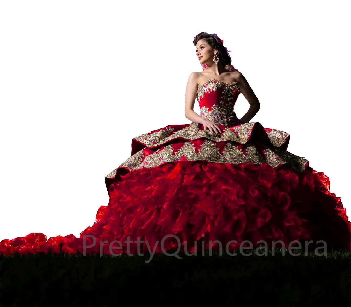 Charro Vestidos De 15 Años Royal Blue Horse Lace Quinceanera Dresses Mexican XV Girls Organza Ruffles Tiered Ball Gown