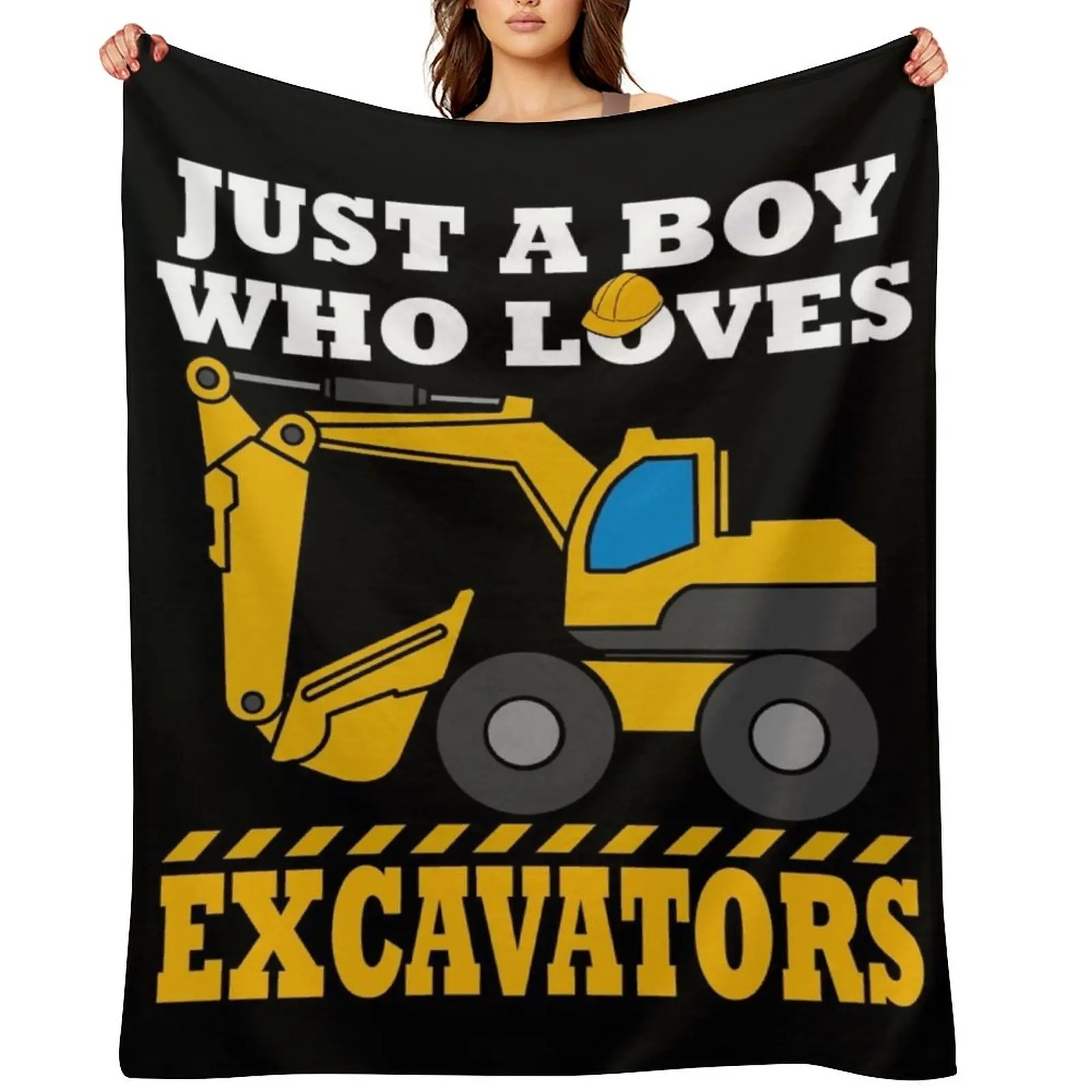 

Excavator Shirts For Boys Excavator Gifts Kids Excavator Throw Blanket Plaid Furrys Winter beds Luxury Brand Blankets