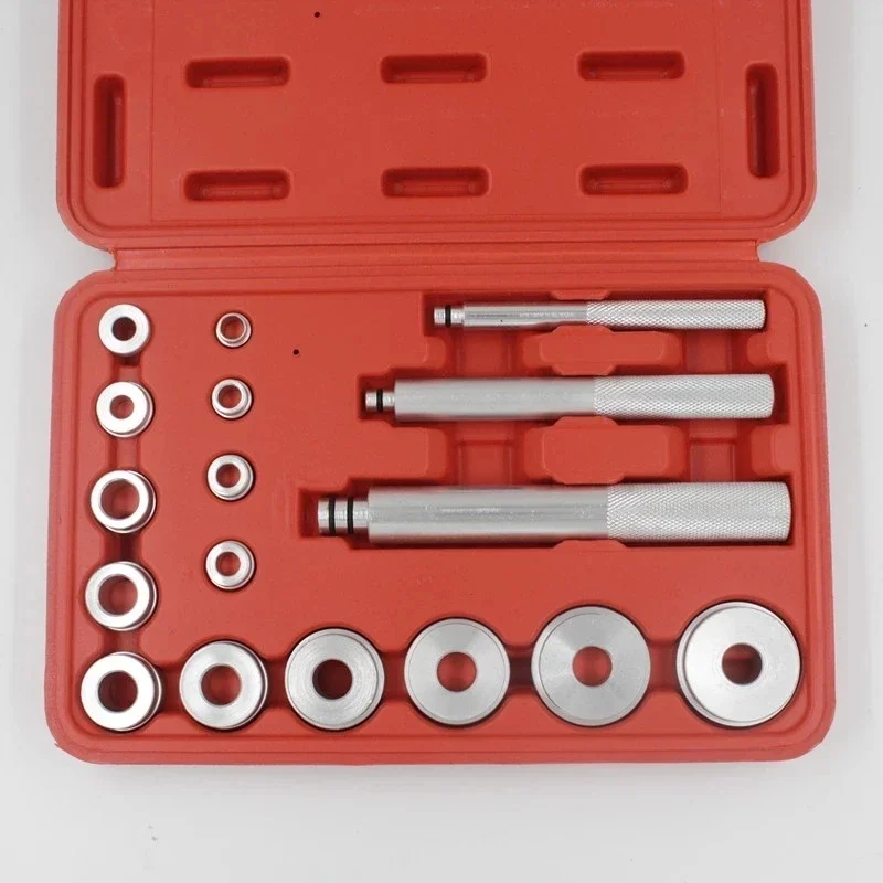 17PCS/Set Wheel Bearing Race Seal Bush Driver Master Tool Kits Aluminum Axle Install Remove