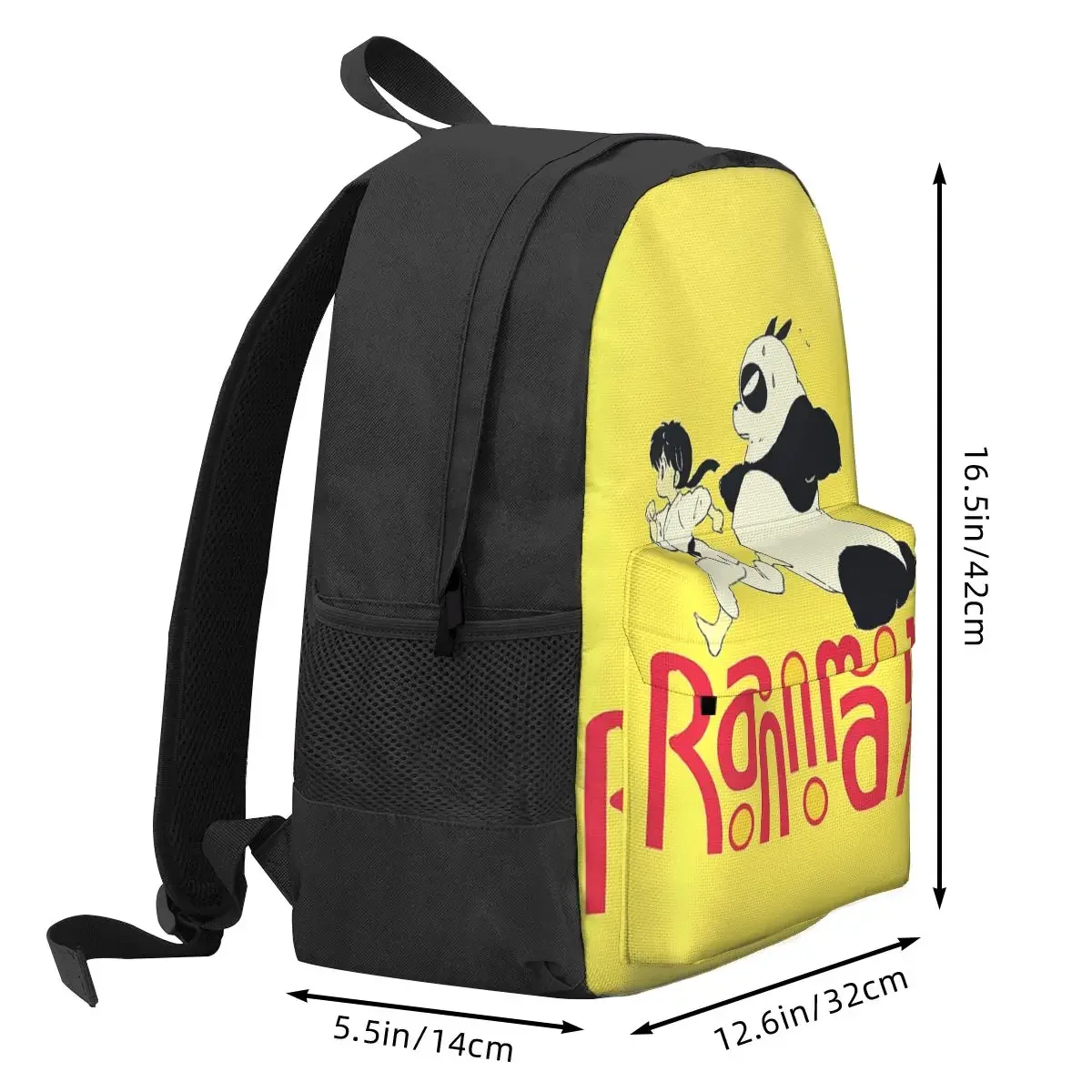 Ranma 1/2 Saotome Pig Girls Backpacks Boys Girls Bookbag Students School Bags Cartoon Kids Rucksack Shoulder Bag Large Capacity