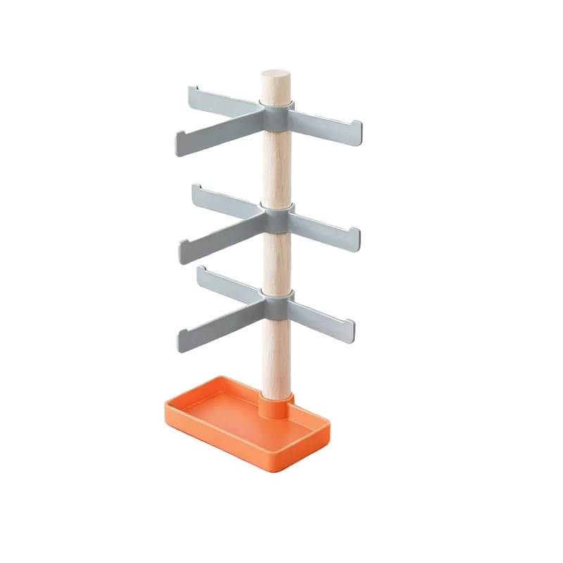 

Compact For Desktop Cycling Gear Stand Made of Beech Wood and Plastic for Helmets Glasses and Bike Accessories Display