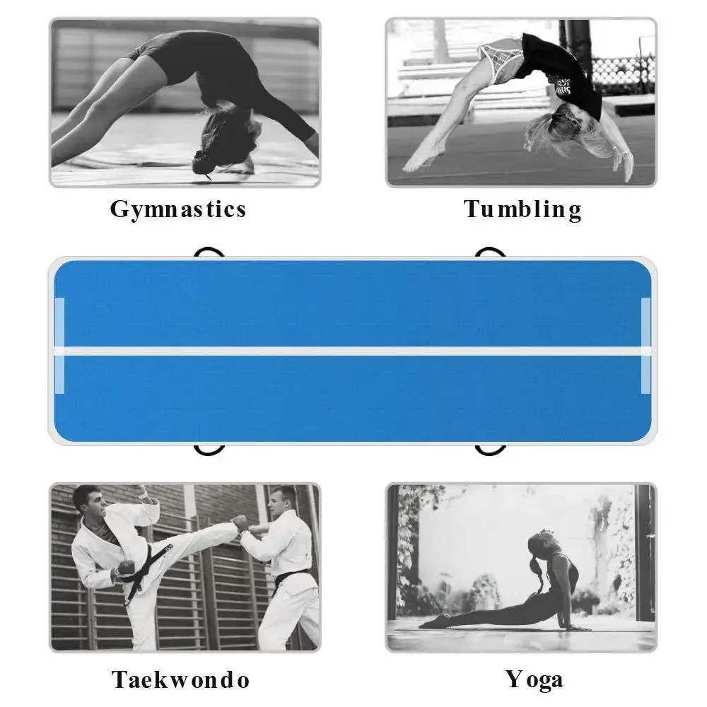 12m 14m 16m Air Track Gonfiabile Tappetino da ginnastica 20cm Formazione Artistica Fitness Principiante Pavimento Air Track Mat Trampolino Tappetini