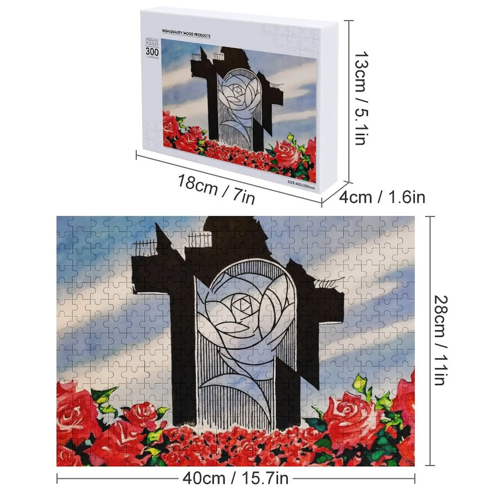 Utena Rose Gate Puzzle Holz für Erwachsene Anime Custom Puzzle