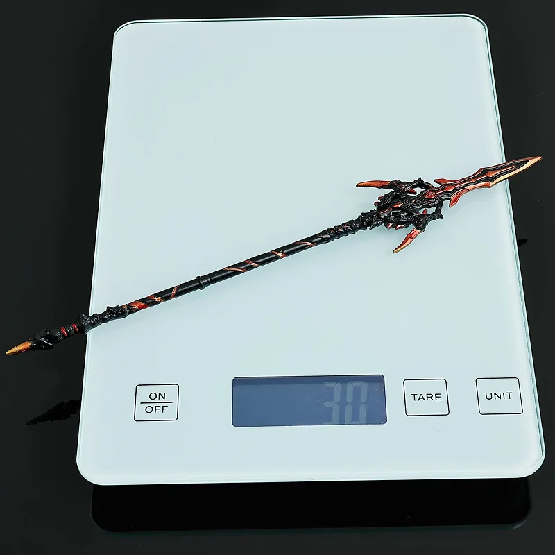 22 centimetri Anime Cinese Periferico Coccodrillo Osso Lancia Arma di Metallo Modello Crast Scrivania Ornamenti Arma Antica Spada Kanata Giocattoli Regalo