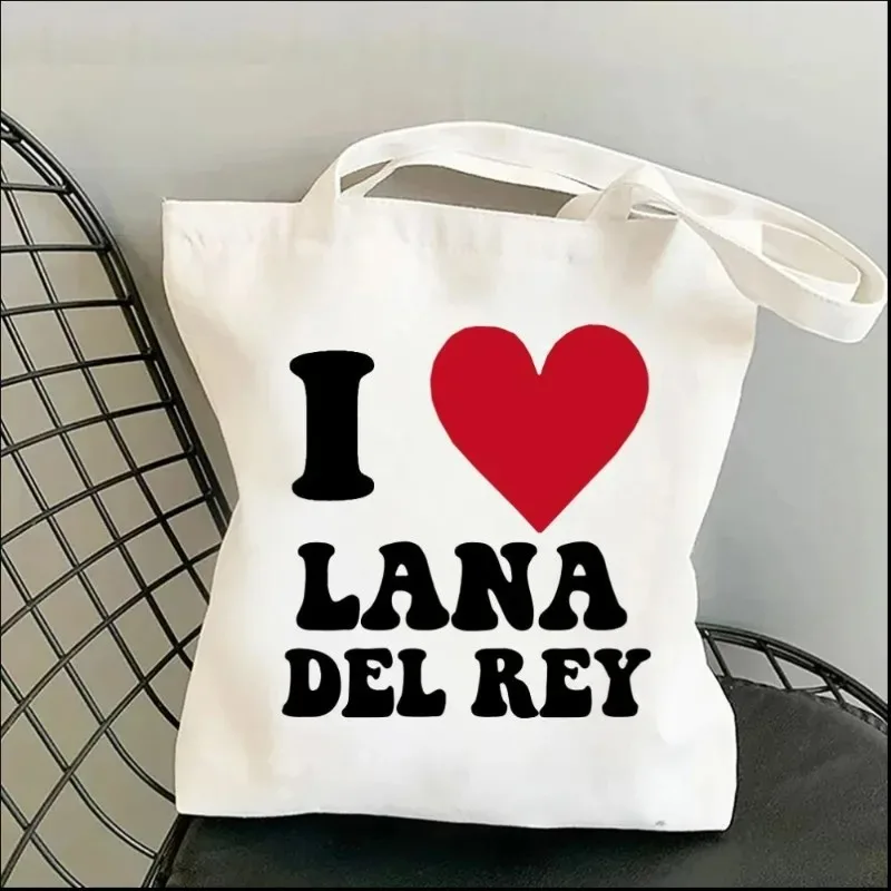 Lana Del Rey Shopping Shopper Bags Harajuku Resuable Women Tote Bag Fashion Female Shoulder Handbag Canvas Girl Handbags Gifts