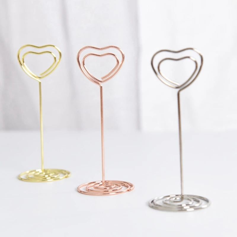 Photo Clip Office Decoration Iron Message Clip Card Clip Office Desk Decoration Heart-Shaped Creative Message Clip