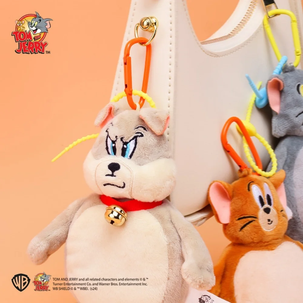 Genuine Tom and Jerry Plush Keychain Doll Cat Mouse Backpack Hanging Ornaments Plush Keychain Girls Toy Birthday Gifts